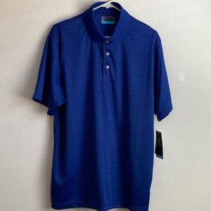 Men's Blue Golf Shirt Dazzling Large L Stretch